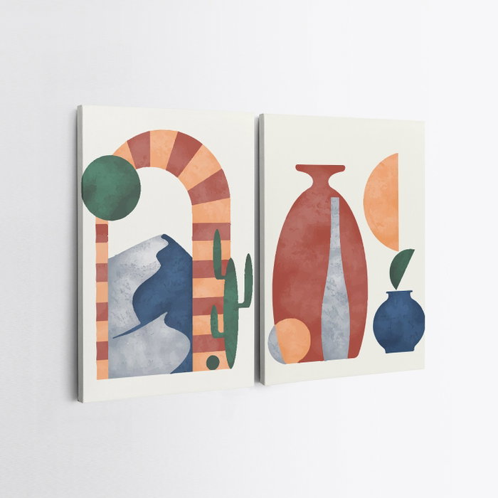 Wallity Cuadros Decorativos de Lienzo Multicolor (2 Piezas) 50 x 70 cm Wallity Cuadros Decorativos de Lienzo Multicolor (2 Piezas) 50 x 70 cm